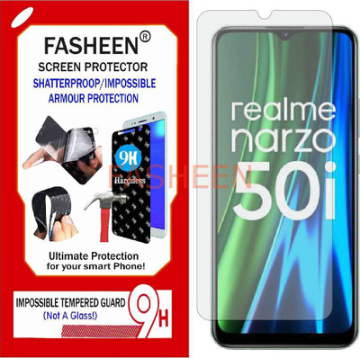 Fasheen Tempered Glass Guard for REALME NARZO 50 i (Flexible Shatterproof)(Pack of 1)