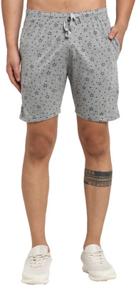 MACK JONNEY Printed Men Grey Regular Shorts