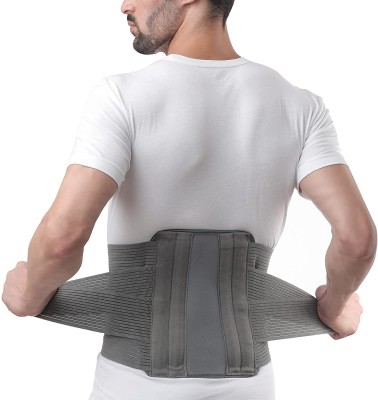 Fidelis Healthcare Lumbo Sacral Contoured LS Support, Grey, Medium Back / Lumbar Support