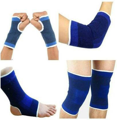 ADONYX Combo of Knee,Palm, Knee Support(Blue)