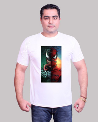 NITYANAND CREATIONS Graphic Print Men Round Neck White T-Shirt