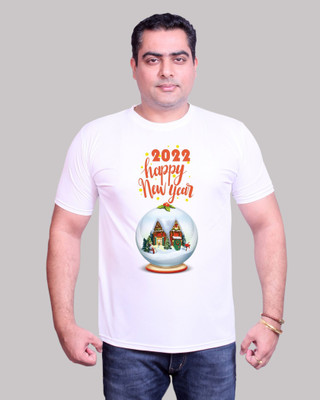 NITYANAND CREATIONS Graphic Print Men Round Neck White T-Shirt