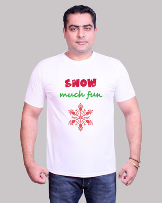 NITYANAND CREATIONS Graphic Print Men Round Neck White T-Shirt