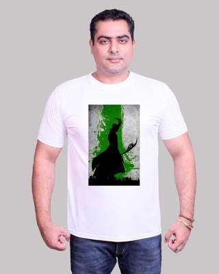 NITYANAND CREATIONS Graphic Print Men Round Neck White T-Shirt