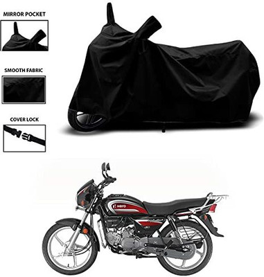 KEDIT Two Wheeler Cover for Hero(Splendor, Black)