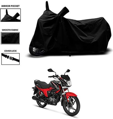 KEDIT Waterproof Two Wheeler Cover for Hero(Glamour BS6, Black)
