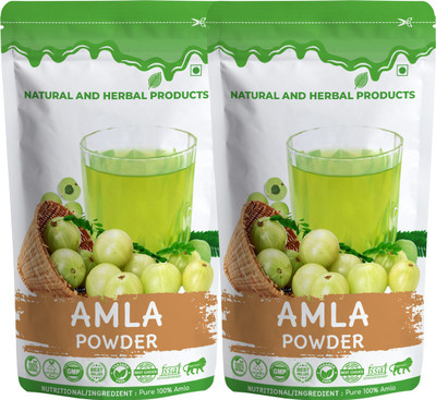 NATURAL AND HERBAL PRODUCTS Amla Juice Powder | Drink | Eating | Hair Growth | Hair Strong(2 x 100 g)
