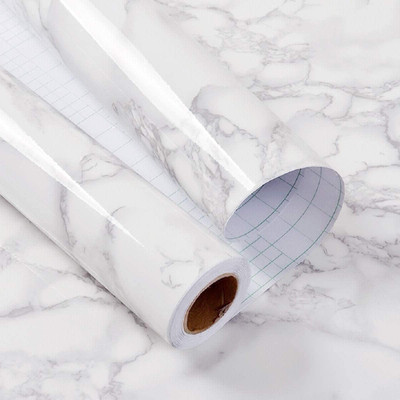 AUTOWRAP Vinyl Decorative White Wallpaper(L x W: 121 cm x 30 cm)
