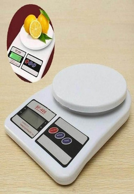 MOOZMOB KITCHEN SF-400 WEIGHTING SCALE 0-10KG DIET WEIGHTING SCALE Weighing Scale(White)