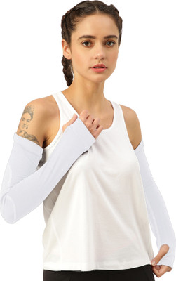FREECULTR Bamboo Arm Sleeve For Men & Women(Free, White)