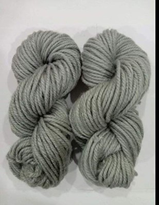 JEFFY GANGA Thick Chunky Wool Yarn for Knitting (200 gm , Light Grey)