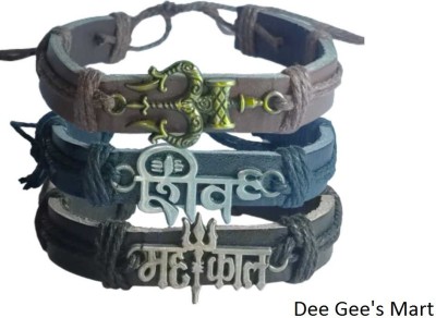 Dee Gee's mart Leather Bracelet Set(Pack of 3)