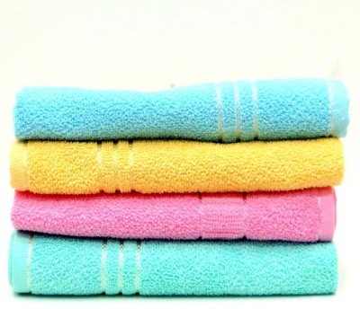 PVA Terry Cotton 400 GSM Hand Towel Set(Pack of 4)
