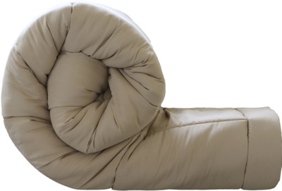My Trident Solid Single Comforter for  Heavy Winter(Polyester, French Roast)