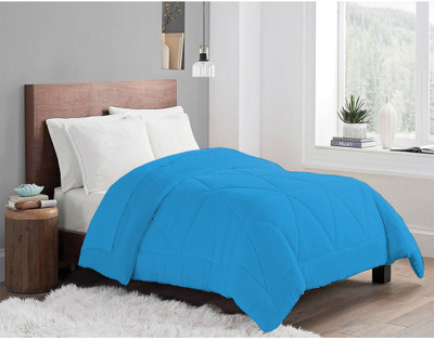 rakhi home décor Solid Single Comforter for  Mild Winter(Poly Cotton, dark orchid)
