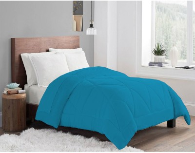 CRAZY WORLD Solid Double Comforter for  Mild Winter(Poly Cotton, dark cyan)