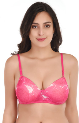 Body Lable Women Full Coverage Lightly Padded Bra(White)