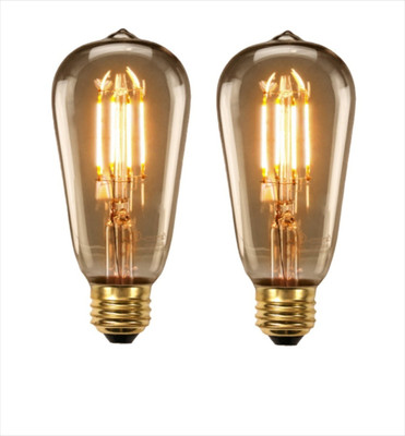 Hybrix 4 W Basic Decorative E26, E27 Night Bulb(Gold, Pack of 2)