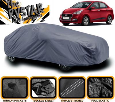 PVSTAR Car Cover For Hyundai Xcent (With Mirror Pockets)(Grey)
