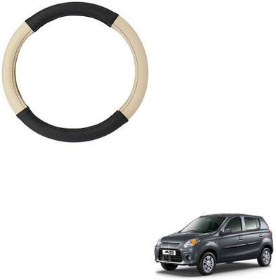 HOTRENZ Steering Cover For Maruti Alto, Alto 800, 800, Alto K10(black ,beige, Leatherite)