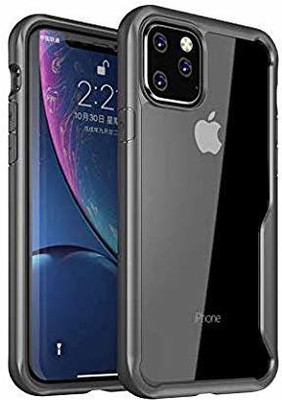 Creativo Back Cover for Apple Iphone 12 Mini (Black, Transparent Camera Bump Protector )(Transparent, Grip Case, Silicon, Pack of: 1)