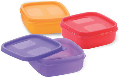 Pass Pass Plastic Grocery Container  - 100 ml(Pack of 3, Multicolor)