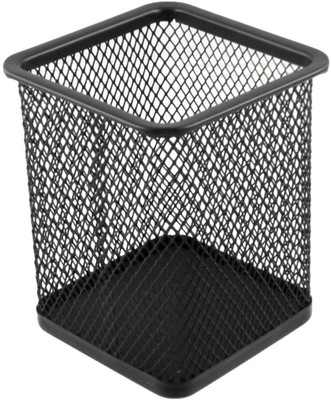 MOSHTU 1 Compartments Metal Pen stand(Black)