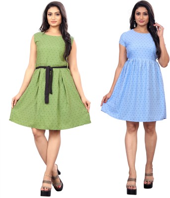 Tanvi Fab Women A-line Multicolor Dress