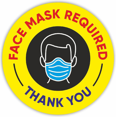 KREEPO Face Mask Required Thank You Emergency Sign