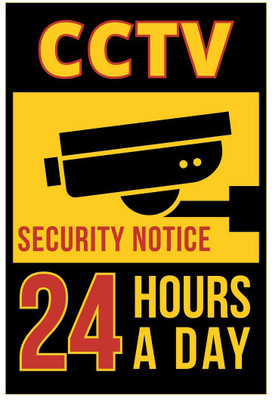 KREEPO CCTV Sign Sticker Emergency Sign