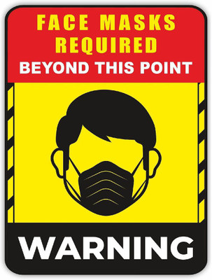 KREEPO Face Masks Required Beyond This Point WARNING Emergency Sign