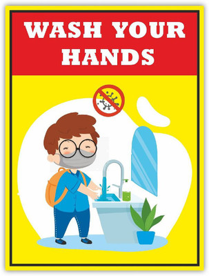 KREEPO WASH YOUR HANDS Emergency Sign