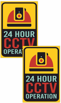 CVANU CCTV Security Sign Sticker Emergency Sign