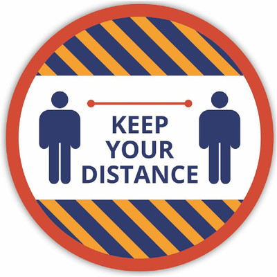 CVANU KEEP YOUR DISTANCE Emergency Sign
