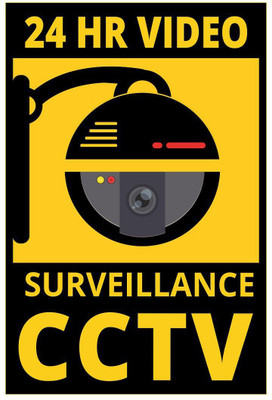 KREEPO CCTV Sign Sticker Emergency Sign