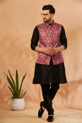 ARMAAN ETHNIC Men Kurta Churidar Ethnic Jacket Set