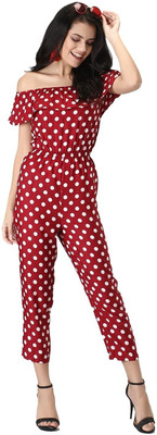 VRINDHA Polka Print Women Jumpsuit