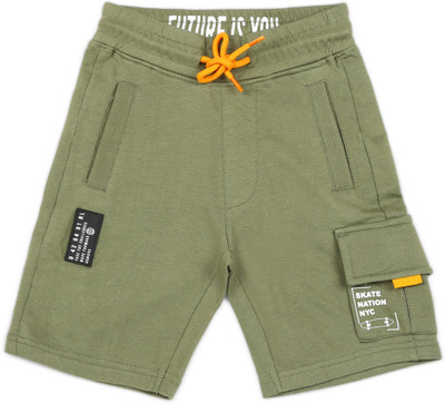 SHARKTRIBE Short For Boys Casual Solid Cotton Blend(Green, Pack of 1)