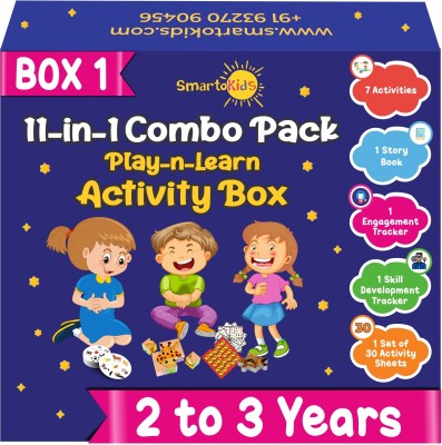 SmartoKids Activity Box for 2 Year Old Baby Boys & Girls (11-In-1 Set)(Multicolor)