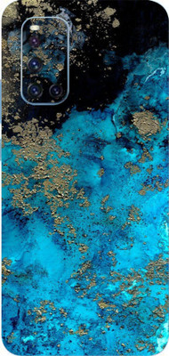 Mclaxa Skin For Vivo V19 mobile back skin, Blue Aqua Mobile Skin(Blue Aqua Skin With Super Matte Finish)