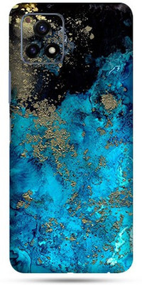 Mclaxa Skin For Vivo Y72 mobile back skin, Aqua Blue Mobile Skin(Aqua Blue Skin With Super Matte Finish)