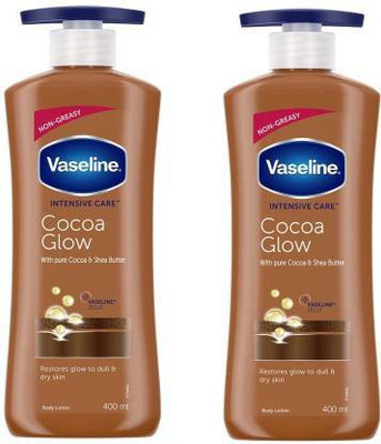Vaseline COCOA GLOW BODY LOTION 400 ML X 2(800 ml)