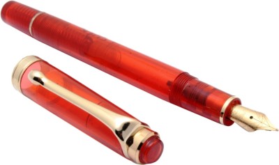 Ledos Click Neo Tulip Colorful Demonstrator Piston Ink Filler Fountain Pen - Red Fountain Pen(Blue)