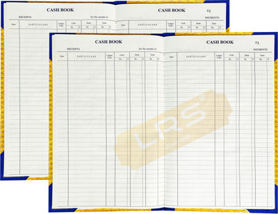 LRS Bank Column Cash Book - 60 Pages - Hard Bound - Pack of 2 - 2-Part Bank Column Cash Book(1 Sets)