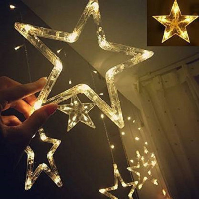 Misaki 138 LEDs 3.05 m Yellow Flickering Star Rice Lights(Pack of 1)