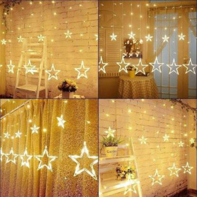 Misaki 138 LEDs 3.05 m Yellow Flickering Star Rice Lights(Pack of 1)