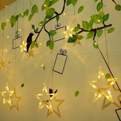 Misaki 138 LEDs 3.05 m Yellow Flickering Star Rice Lights(Pack of 1)