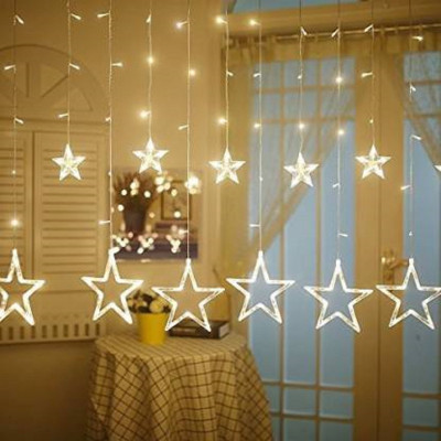 Misaki 138 LEDs 3.05 m Yellow Flickering Star Rice Lights(Pack of 1)