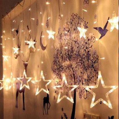 Misaki 138 LEDs 3.05 m Yellow Flickering Star Rice Lights(Pack of 1)