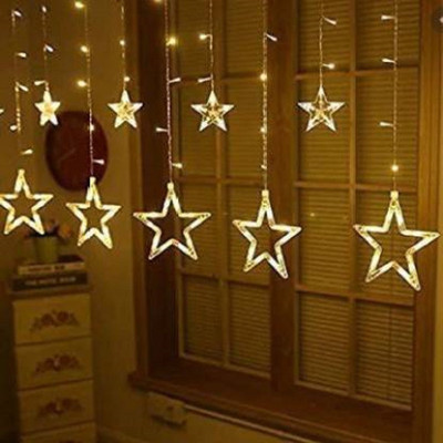 Misaki 138 LEDs 3.05 m Yellow Flickering Star Rice Lights(Pack of 1)